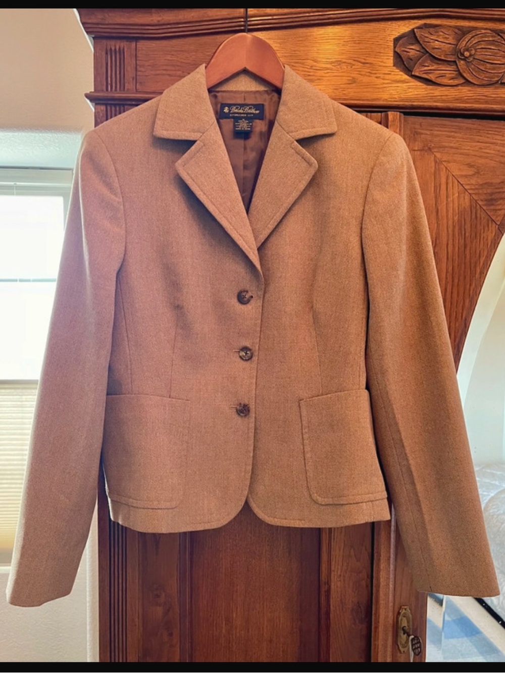 Brooks Brothers Camel Brown Italian Wool Blazer